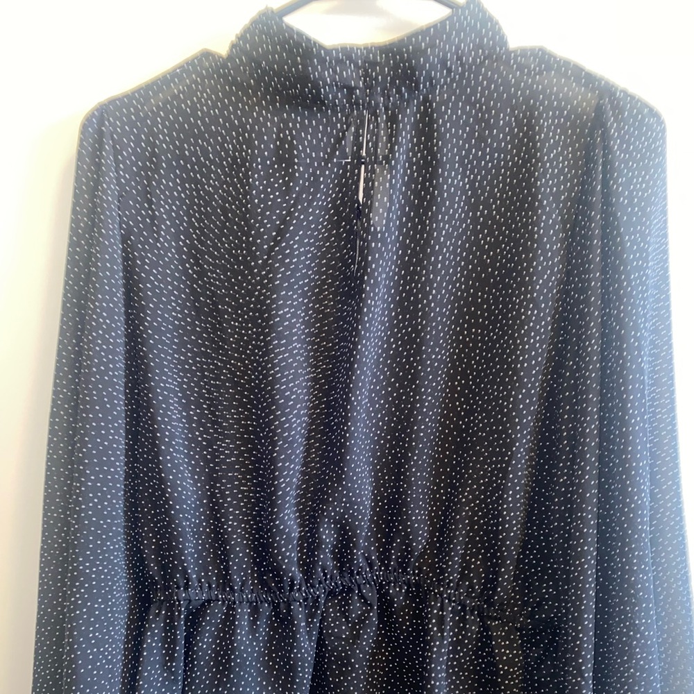 Love Tree Black and White Polka Dot Blouse